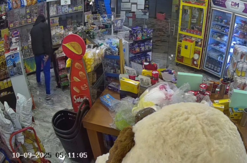Con un arma blanca, asalt el kiosco de Avellaneda y Aguilar